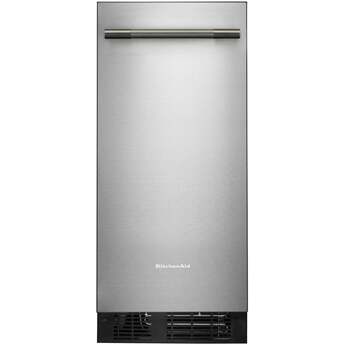 KitchenAid 15 Inch Automatic Clear Ice Maker With 25 Lb Capacity and Built-In Drain Pump: Stainless Steel — thumbnail 3